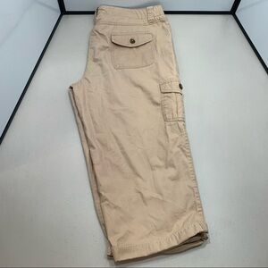 Chaus Capri Pants Adult Size 12 Spring Khaki Cuffed Women